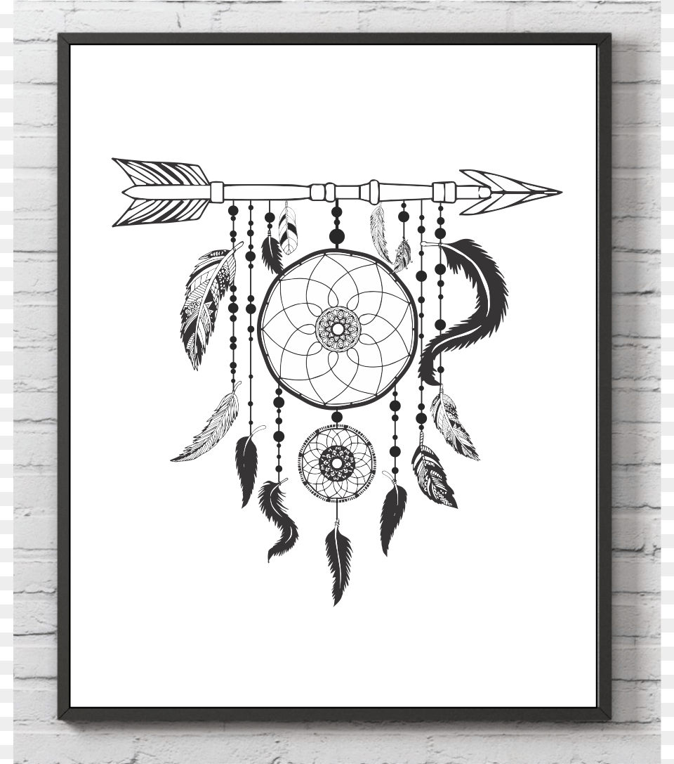 Arrow Dream Catcher Print Dream Catcher With Arrow, Accessories, Art, Earring, Jewelry Png