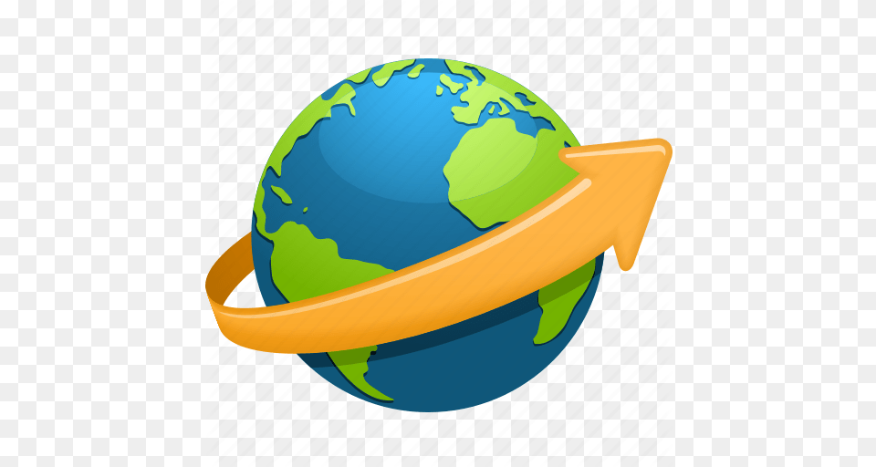 Arrow Earth Globe Planet Travel Icon Earth Environment, Astronomy, Outer Space, Hot Tub, Tub Png Image