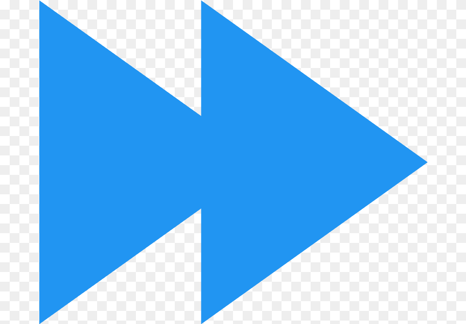 Arrow Emoji Blue Fast Forward Icon, Triangle Free Png