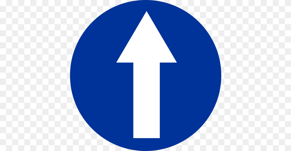 Arrow Going Up Znak Nakazu Jazdy Na Wprost, Sign, Symbol Png Image