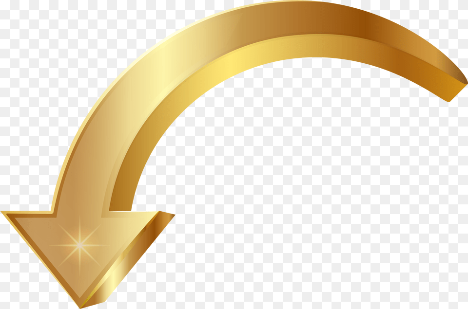 Arrow Gold Clip Art Image, Symbol Free Transparent Png