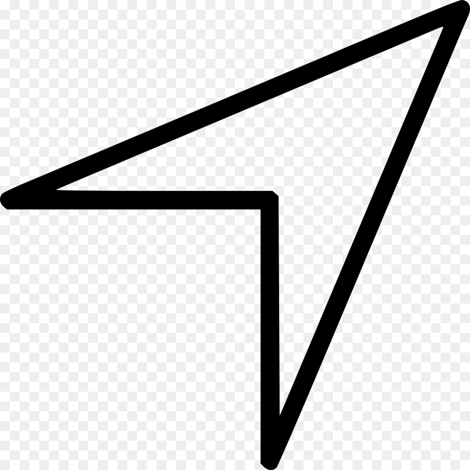Arrow Large Cursor Right Up Comments Cursor Right, Triangle Free Png Download