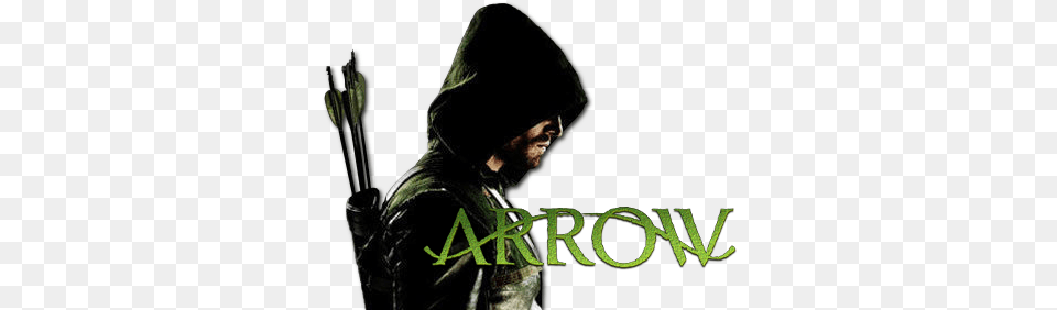 Arrow Logo Serie 4 Image Green Arrow Serie, Clothing, Hood, Adult, Person Free Transparent Png