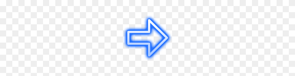 Arrow Neon Blue Right, Symbol, Text Free Transparent Png