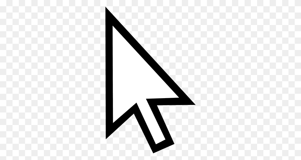 Arrow Outline Cursor, Triangle, Arrowhead, Weapon Free Png Download