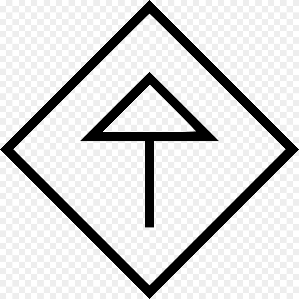Arrow Point Up Upload Pointing Cube Sign, Symbol, Road Sign Free Png Download