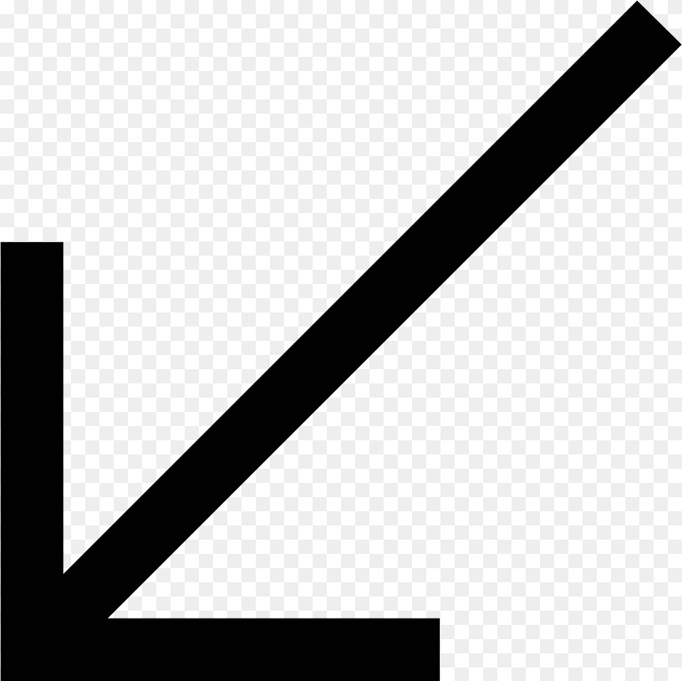 Arrow Pointing Arrow Pointing Down Left, Gray Png Image