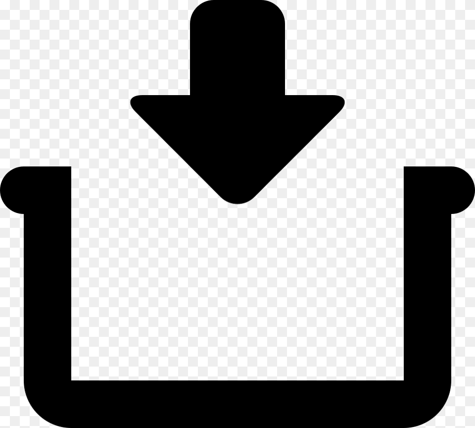 Arrow Pointing Down A Container Box With Arrow Pointing Down, Stencil Free Png