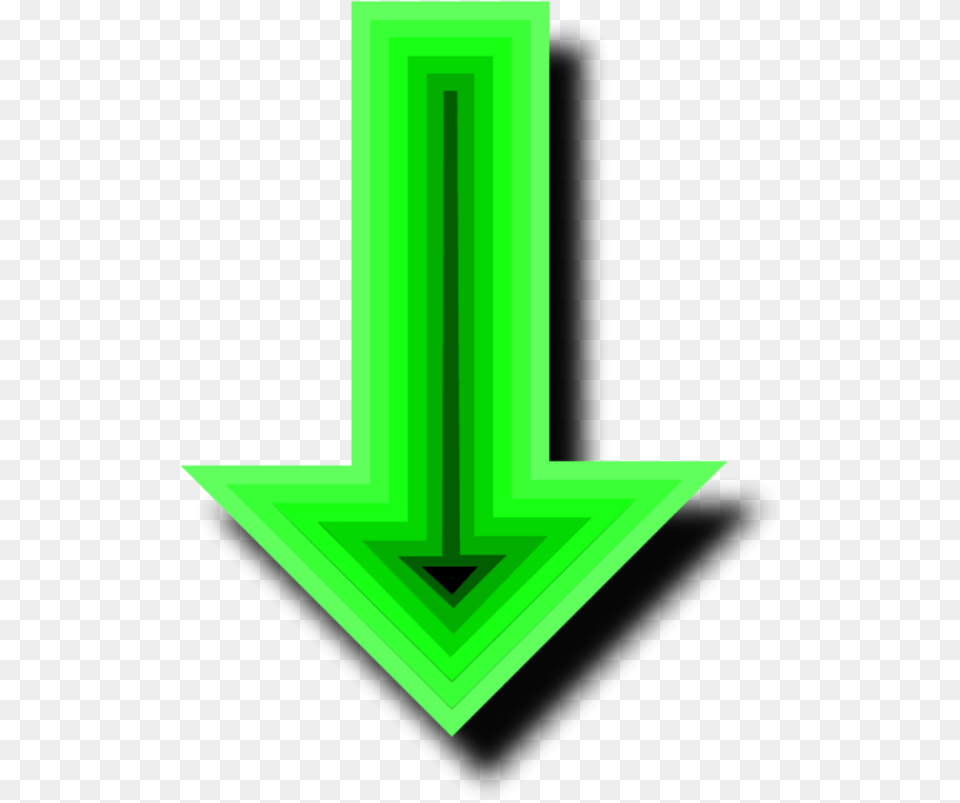 Arrow Pointing Down Green Down Arrow Emoji, Symbol Free Transparent Png