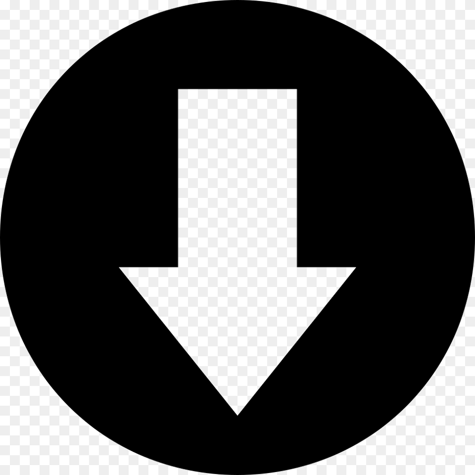 Arrow Pointing Down In A Circle, Symbol, Disk Free Transparent Png