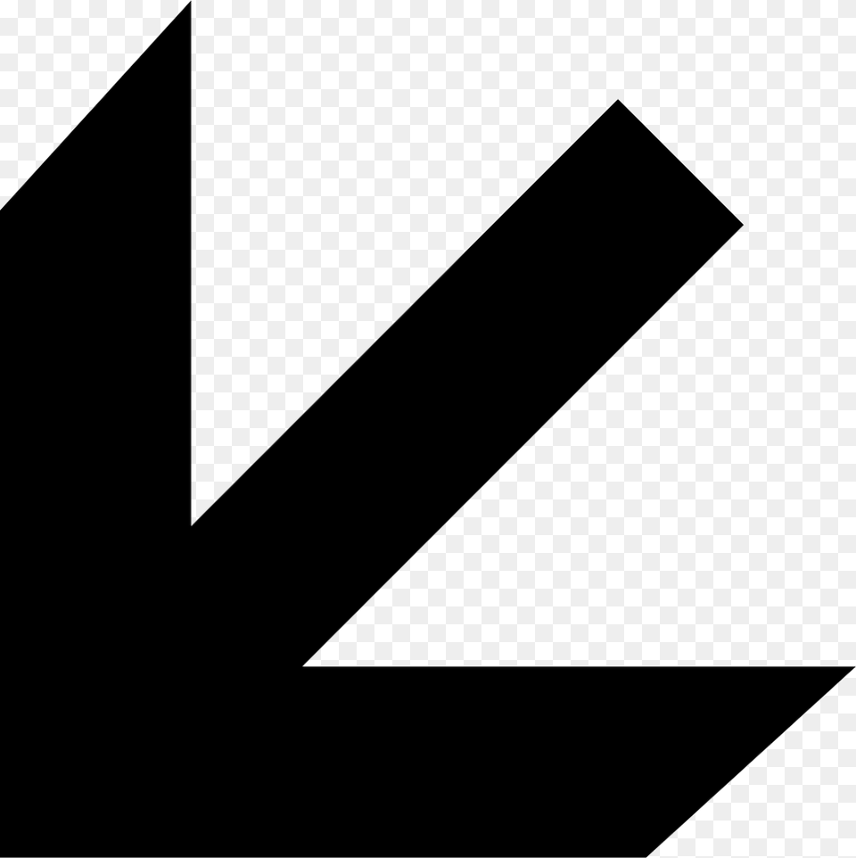 Arrow Pointing Down Left Direction Svg Icon Free Arrow Pointing Down Left, Symbol Png