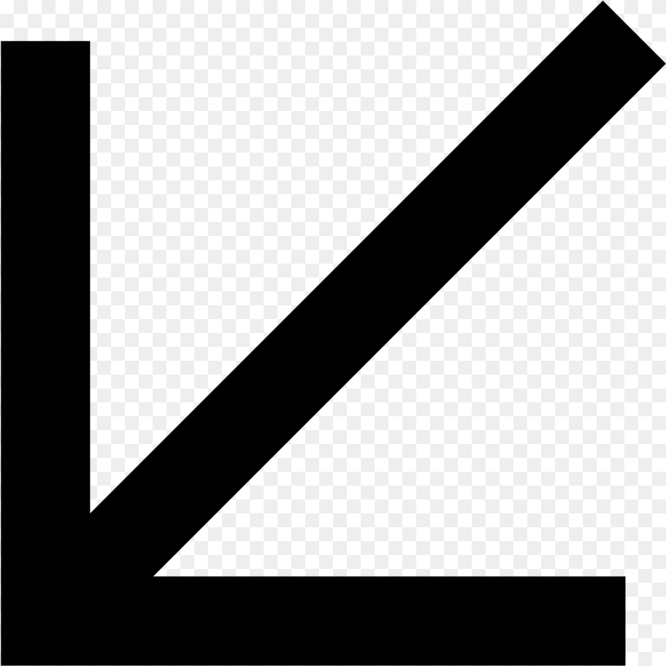 Arrow Pointing Down Left Download Arrow Pointing Down Left, Gray Png
