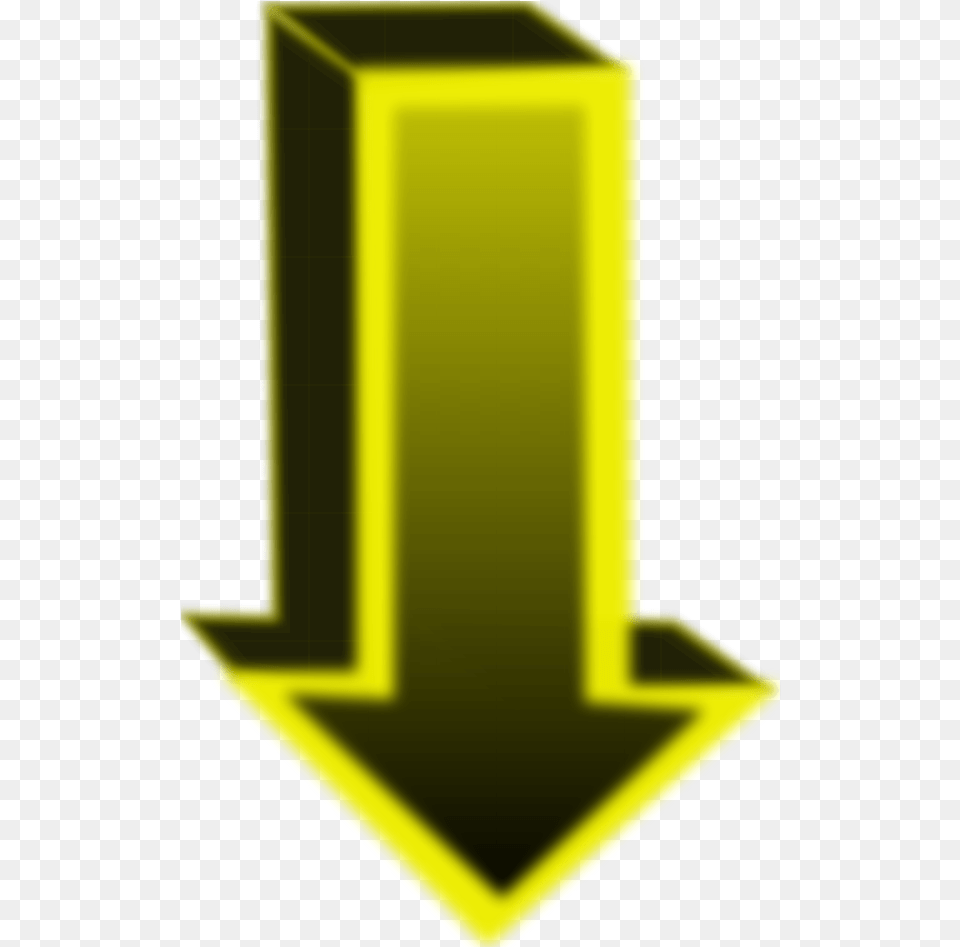 Arrow Pointing Down Yellow Drawing Free Vertical, Symbol Png