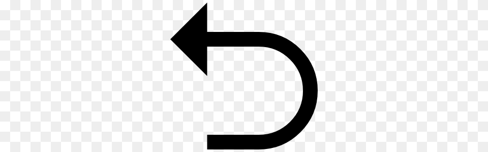 Arrow Pointing In A U Turn To The Left Sticker, Symbol, Sign, Text, Number Free Png Download