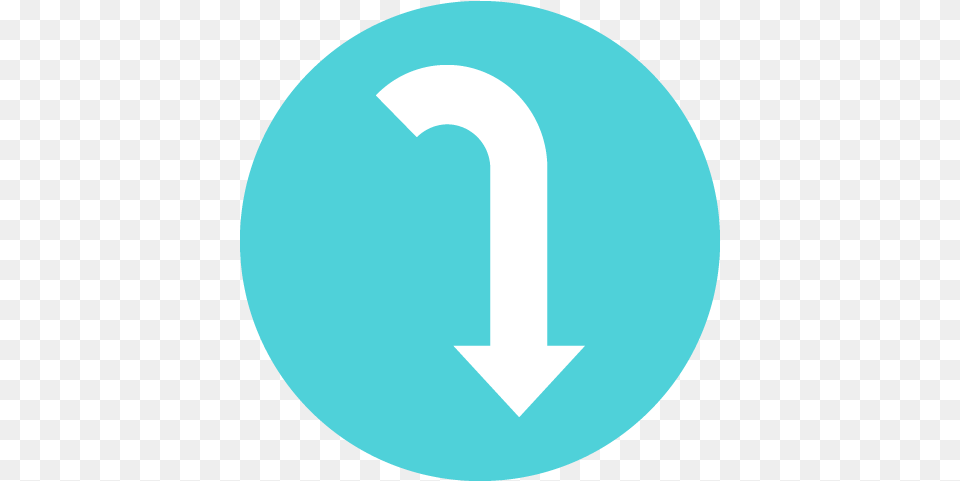 Arrow Pointing Rightwards Then Curving Downwards Id 2192 Scalable Vector Graphics, Symbol, Disk, Text Free Transparent Png