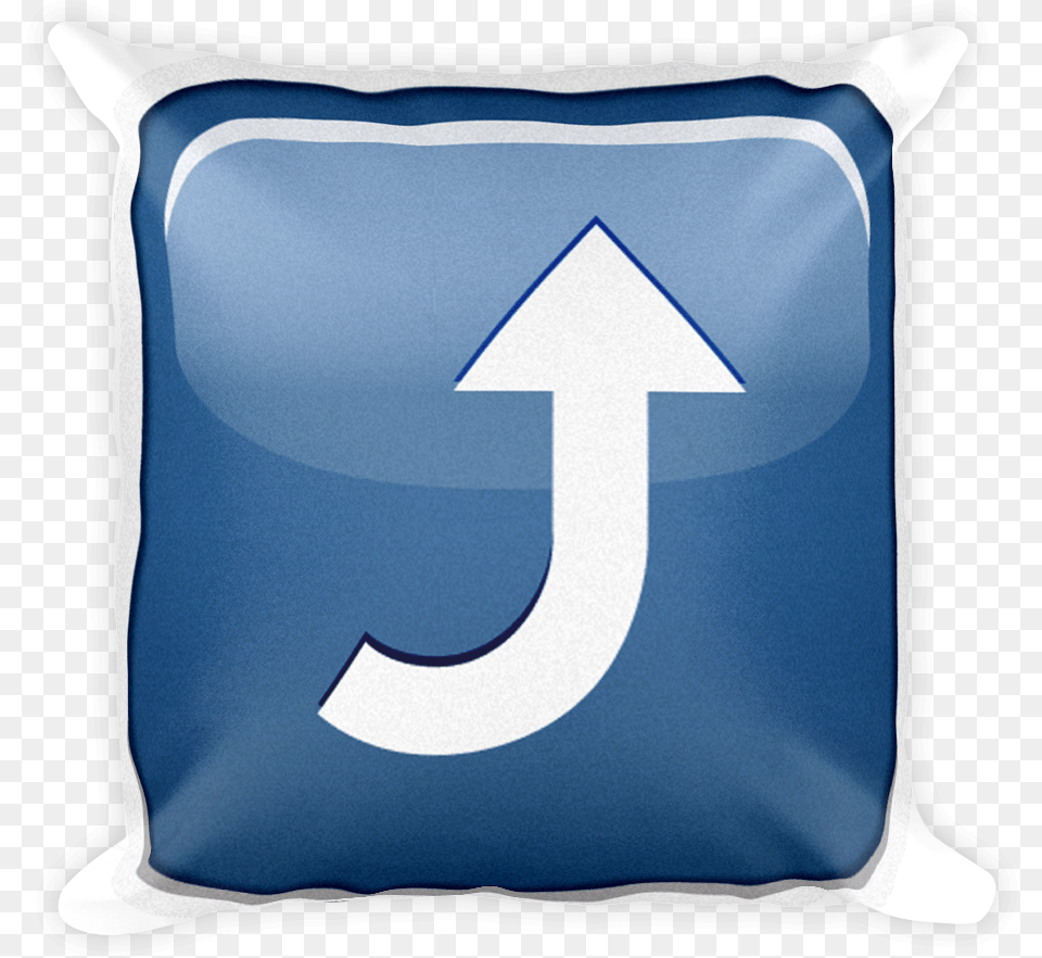 Arrow Pointing Rightwards Then Curving Upwards, Cushion, Home Decor, Pillow Free Png Download