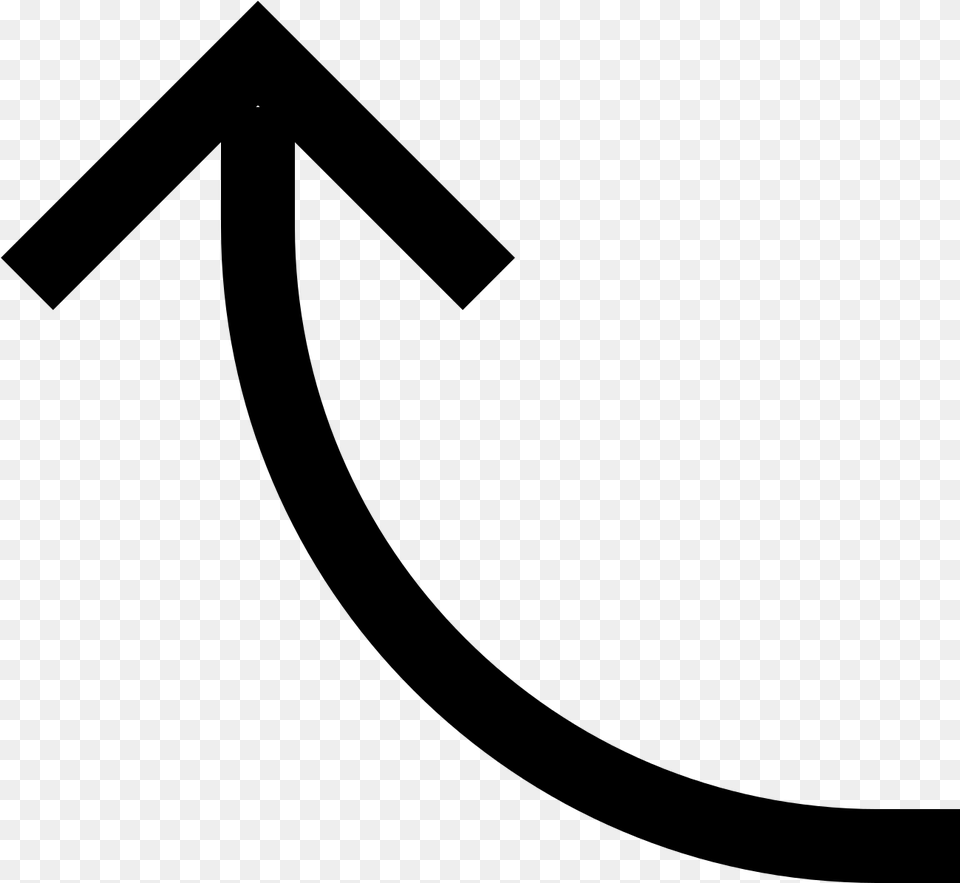 Arrow Pointing Up, Gray Free Transparent Png