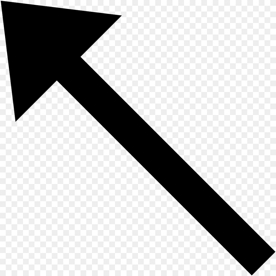 Arrow Pointing Up And To The Left, Gray Free Transparent Png