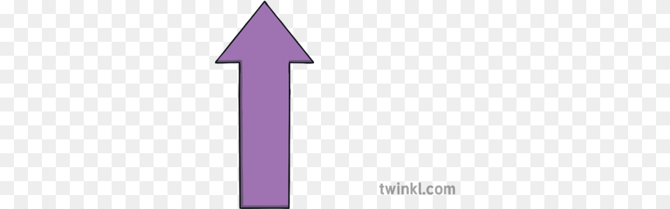 Arrow Pointing Up Illustration Twinkl Arrow Twinkl, Triangle, Symbol, Purple Png Image
