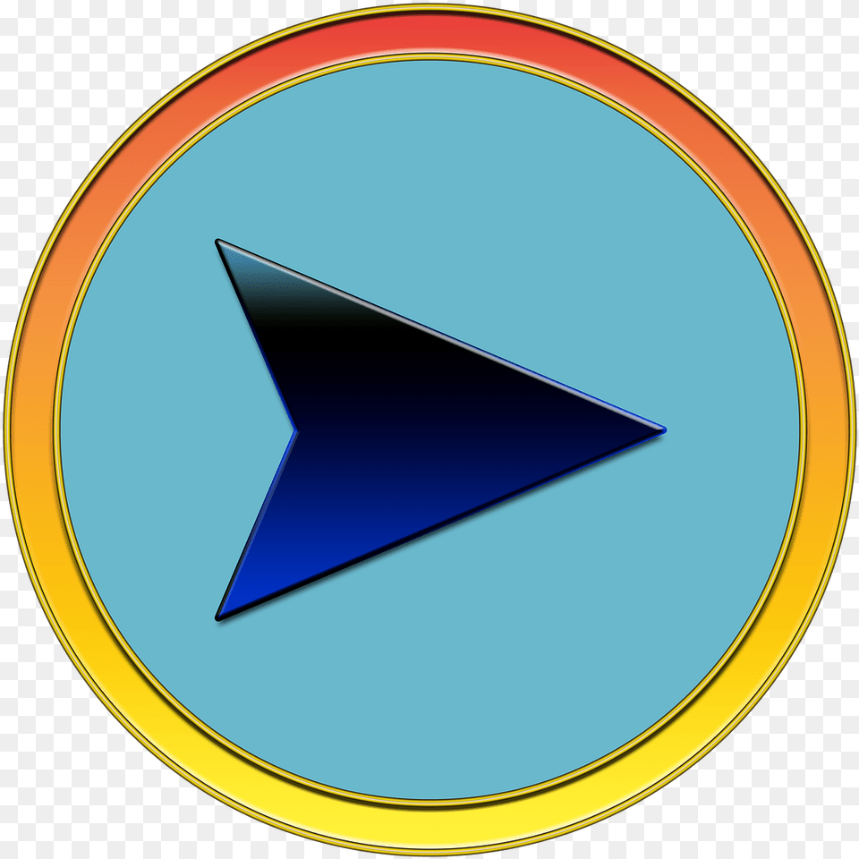 Arrow Right Play Image On Pixabay Vertical, Triangle, Disk Free Transparent Png