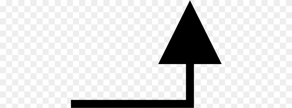 Arrow Right Turn Up Sign Symbol Right And Up Arrow Symbol, Gray Free Png Download