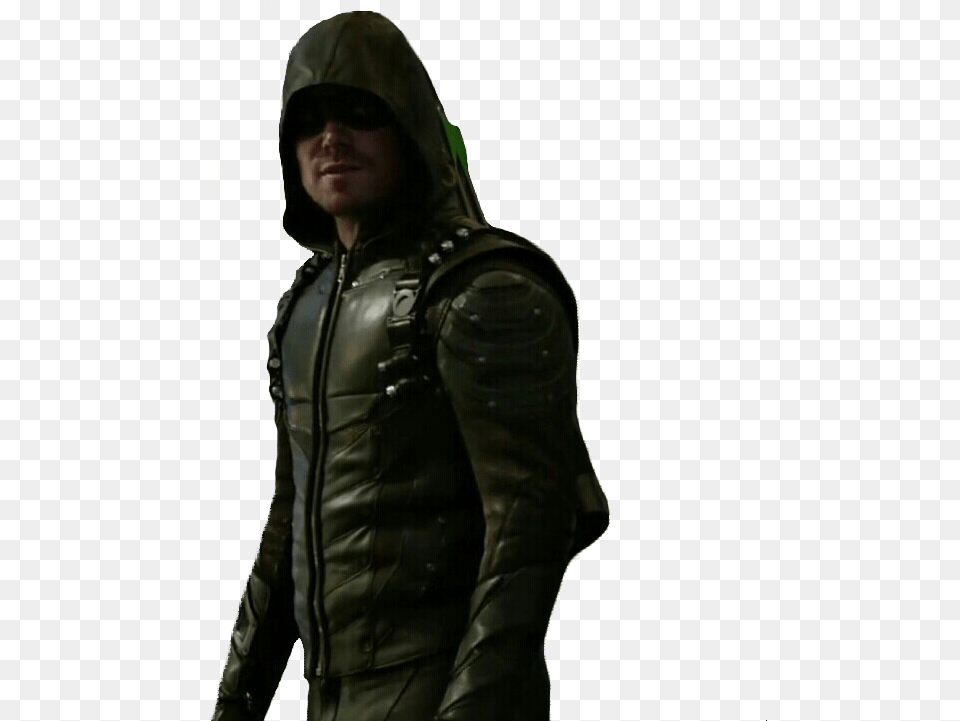 Arrow Season 5 Suit, Clothing, Coat, Hood, Jacket Free Png