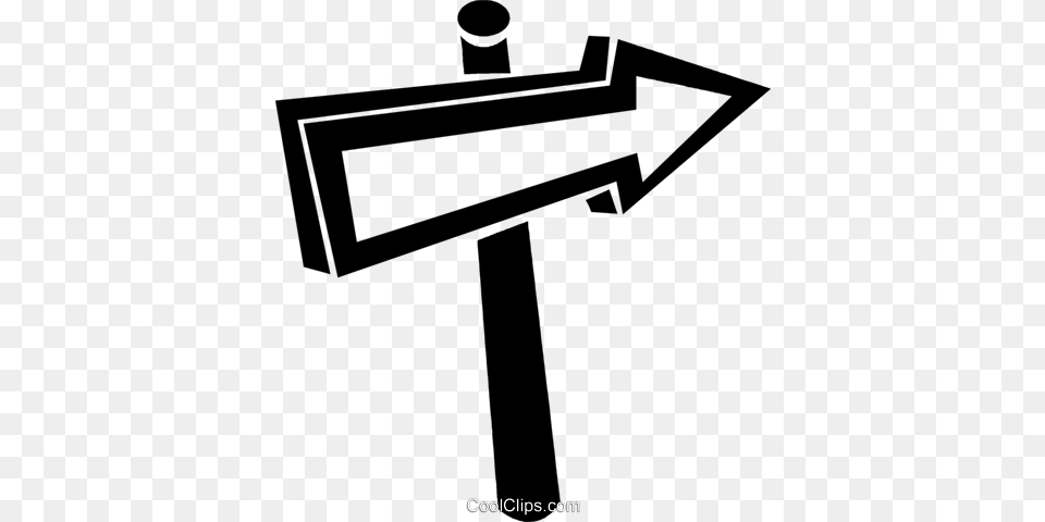 Arrow Signpost Royalty Vector Clip Art Illustration, Cross, Lighting, Symbol Free Png
