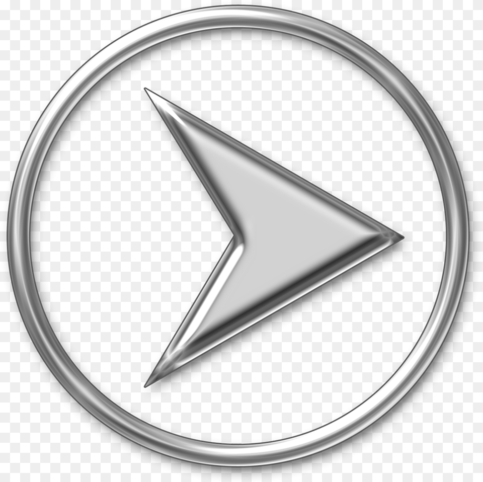 Arrow Silver Play Image On Pixabay Play Button Silver, Symbol, Star Symbol, Emblem, Blade Png