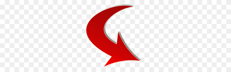 Arrow Small Curve Red Bottom Right, Logo, Symbol, Nature, Night Free Transparent Png