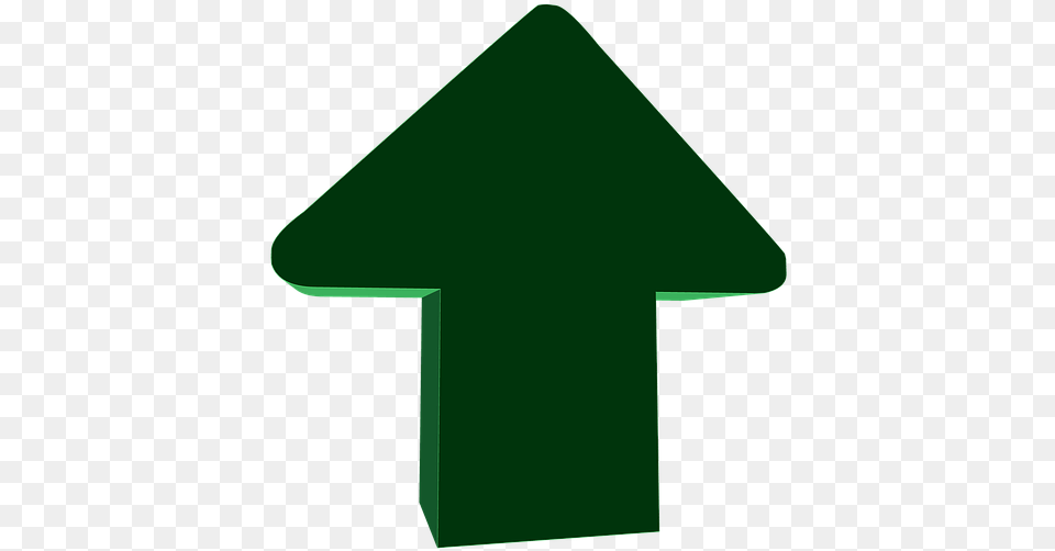 Arrow The Direction Of The 3d Green Top High Sign, Symbol Free Png Download