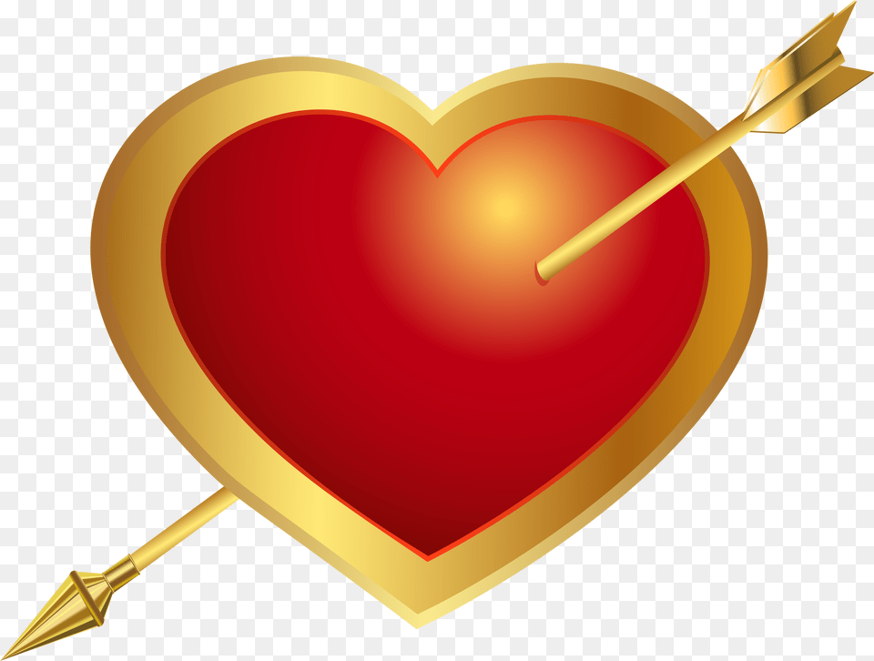Arrow Through Heart Clipart Library Heart Free Transparent Png