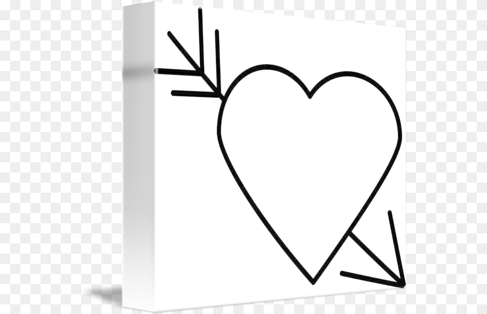 Arrow Through It Heart With Arrow Through, Stencil Free Transparent Png
