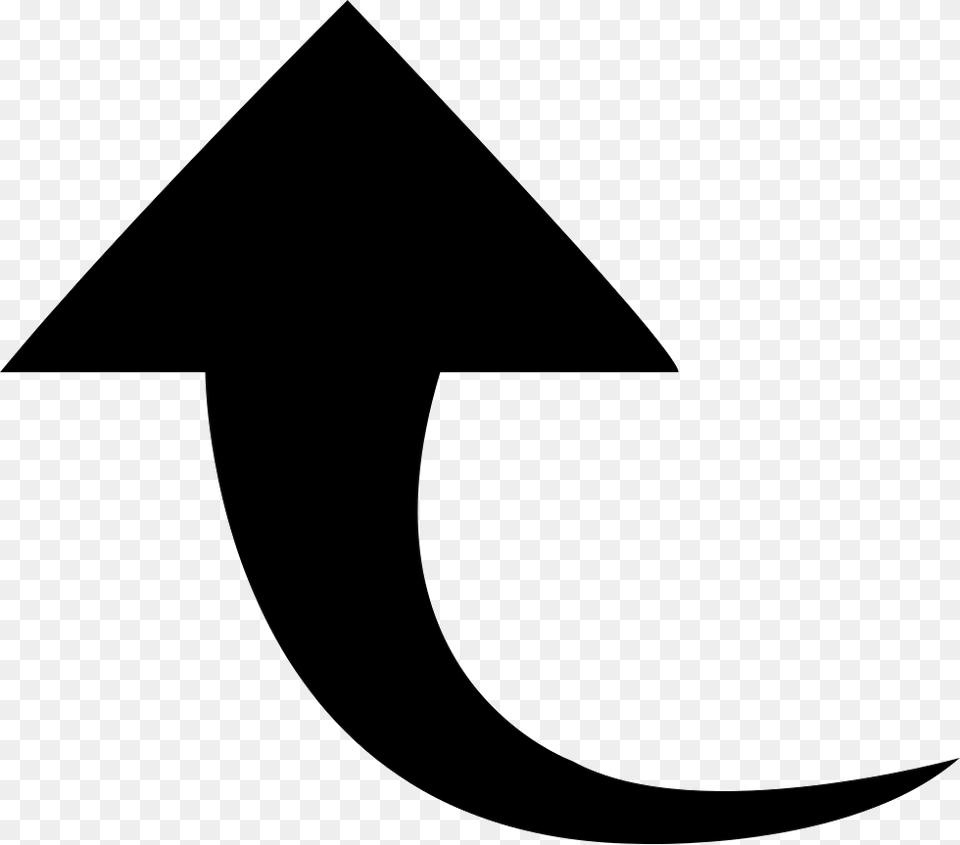 Arrow Up Crescent, Stencil, Symbol Free Transparent Png