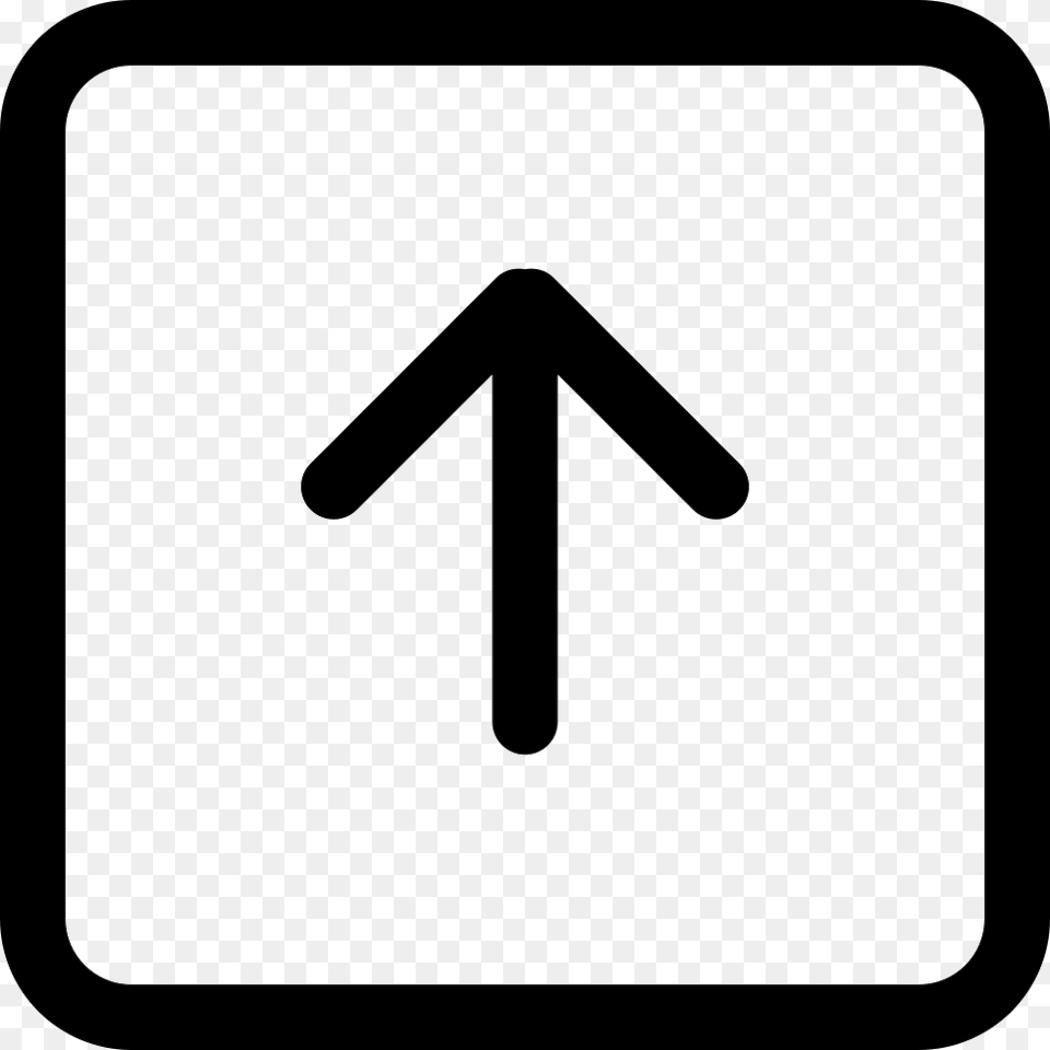 Arrow Up Square Icon Symbol, Sign, Road Sign, Device Free Png Download