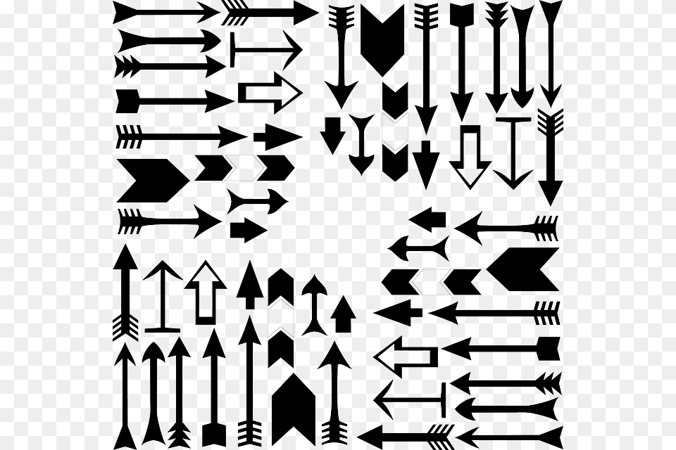 Arrow Vector Clip Art Stencil, Symbol Free Transparent Png