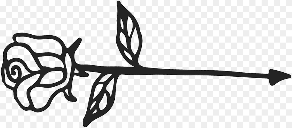 Arrow With Rose Rubber Stamp Calligraphy Arrow, Weapon, Trident Png