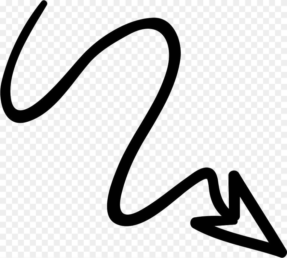 Arrow With Scribble Icon, Handwriting, Text, Bow, Weapon Free Transparent Png