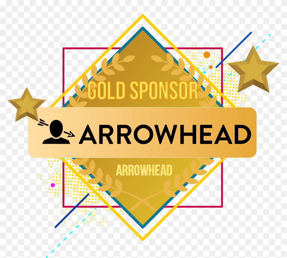 Arrowhead Gold Sponsor, Logo, Symbol, Person, Badge Free Png Download
