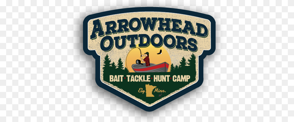 Arrowhead Outdoors Label, Badge, Logo, Symbol, Person Free Png Download