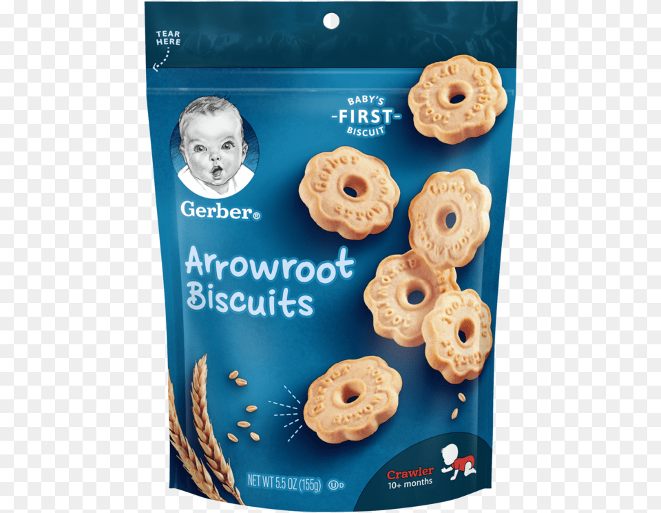 Arrowroot Biscuits Gerber Arrowroot Cookies, Baby, Bread, Food, Person Free Png