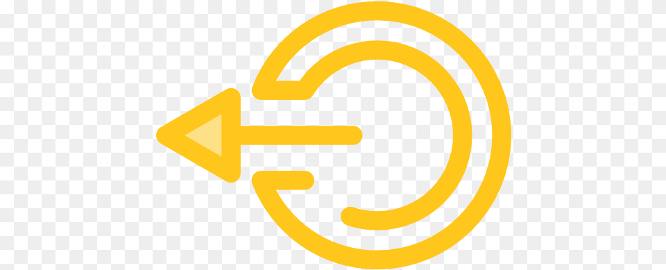 Arrows Logout Direction Ui Left Arrow Icon Logout Icon Yellow, Weapon, Arrowhead, Sign, Symbol Free Transparent Png