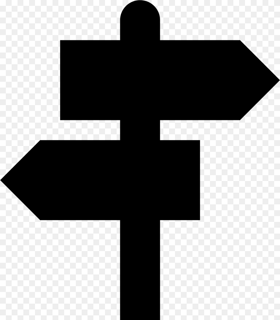 Arrows Pointing In Opposite Directions, Gray Png Image