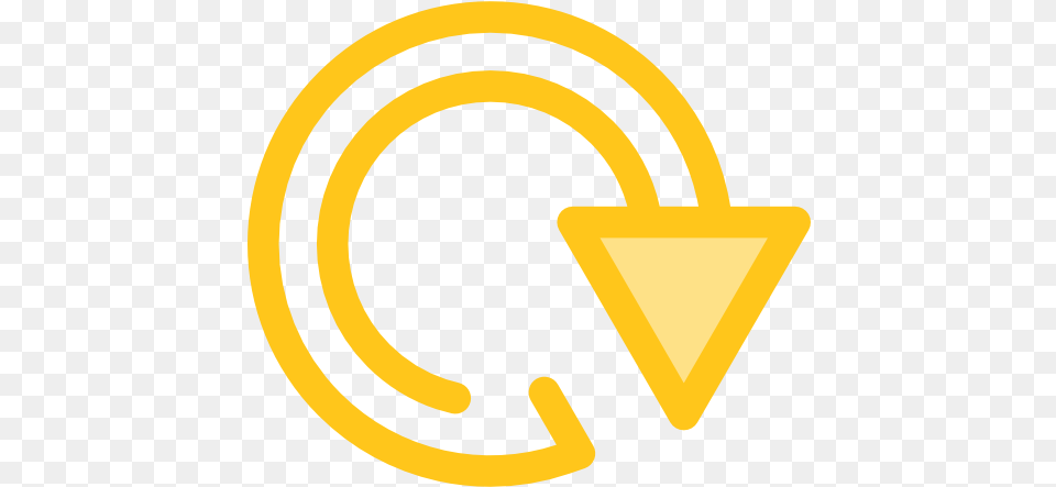 Arrows Reload Orientation Circular Arrow Loading Arrow Circle Yellow, Symbol, Logo Free Transparent Png