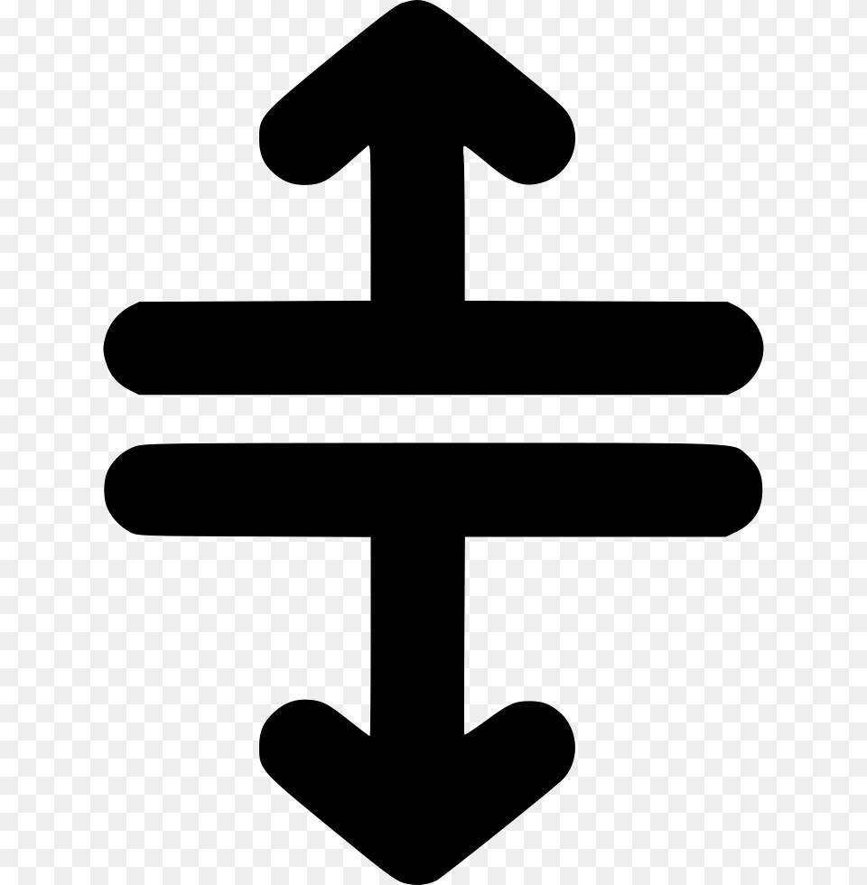 Arrows Split Up Down Lines Cross, Symbol, Sign Png