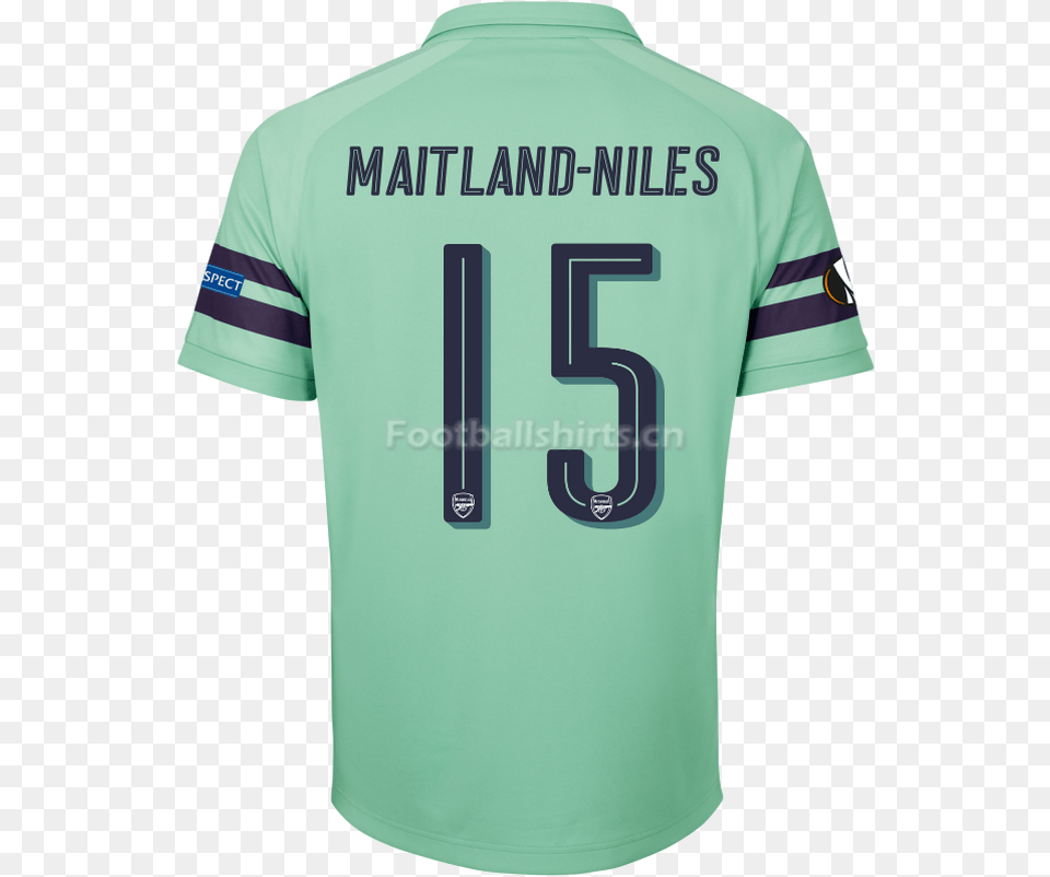 Arsenal Ainsley Maitland Niles 15 Uefa Europa Third, Clothing, Shirt, T-shirt, Jersey Png Image