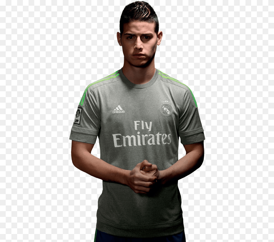 Arsenal Download James Rodriguez Real Madrid Away Kit, T-shirt, Clothing, Shirt, Portrait Free Transparent Png