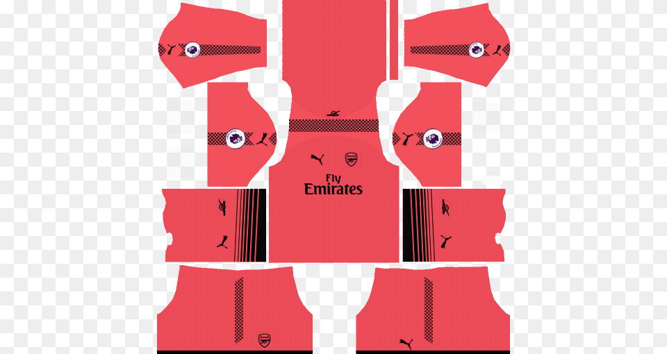 Arsenal Kits Amp Logo Url 2017 2018 Dream League Soccer Dream League Soccer Kits Barcelona 2018, Clothing, Lifejacket, Vest, Formal Wear Free Png