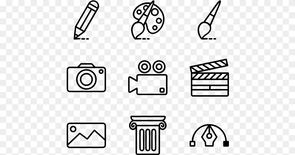 Art And Design Icons, Gray Free Png Download