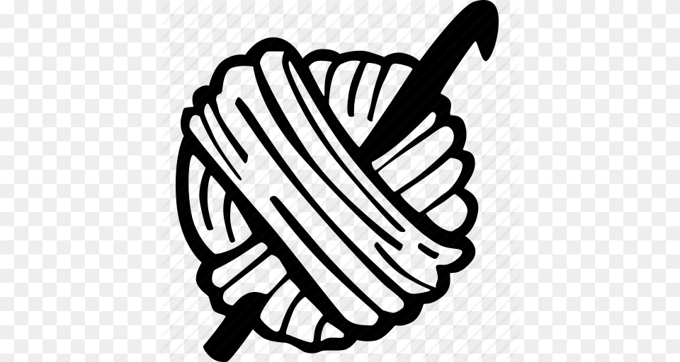 Art Arts And Crafts Craft Crochet Doodle Hobby Yarn Icon, Electrical Device, Microphone, Sphere, Knot Free Png