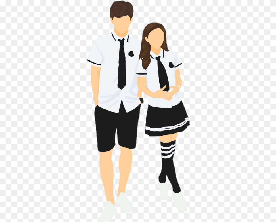 Art Background And Vector Cover Untuk Wattpad Couple, Accessories, Shorts, Shirt, Tie Png